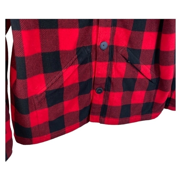 Men’s Lands' End Buffalo Plaid ThermaCheck Fleece Shacket Shirt Jacket‎ Size MT - Picture 2 of 9